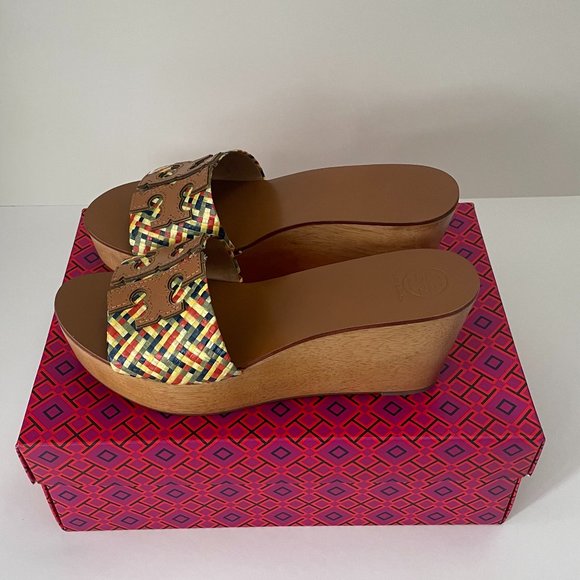 Tory Burch Ines 80 MM Wdge Slide Sandals - Picture 3 of 10